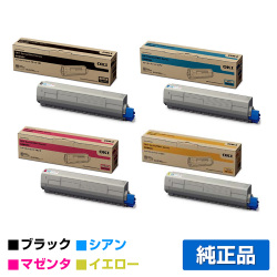 沖データ OKI TNR-C3LK4/C1/M1/Y1トナーカートリッジ 4色/黒特大容量/青/赤/黄 純正 MC863dnwv MC883dnwv MC843dnwv 用トナー