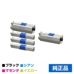 沖データ OKI TNR-C4KK1/C1/M1/Y1トナーカートリッジ 4色/ブラック黒2本/シアン/マゼンタ/イエロー 純正 C312dn C511dn C531dn MC362dnw MC562dn MC562dnw