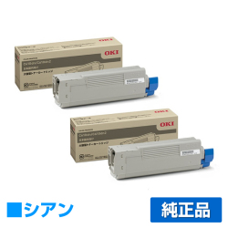 沖データ OKI TNR-C4FC1トナーカートリッジ 青2本/シアン 純正 C610dn C610dn2 用トナー