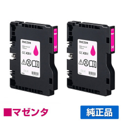 リコー RICOH SGカートリッジ GC43M マゼンタ/赤2本 純正 Mサイズ GC43M SG3300 SG2300 用インクカートリッジ