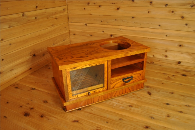 手造りのぬくもりが伝わる遠野民芸家具　ポットワゴン