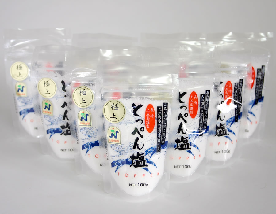 【送料全国一律600円】　とっぺんパック　とっぺん塩 100ｇ×10個　※同梱不可商品です。