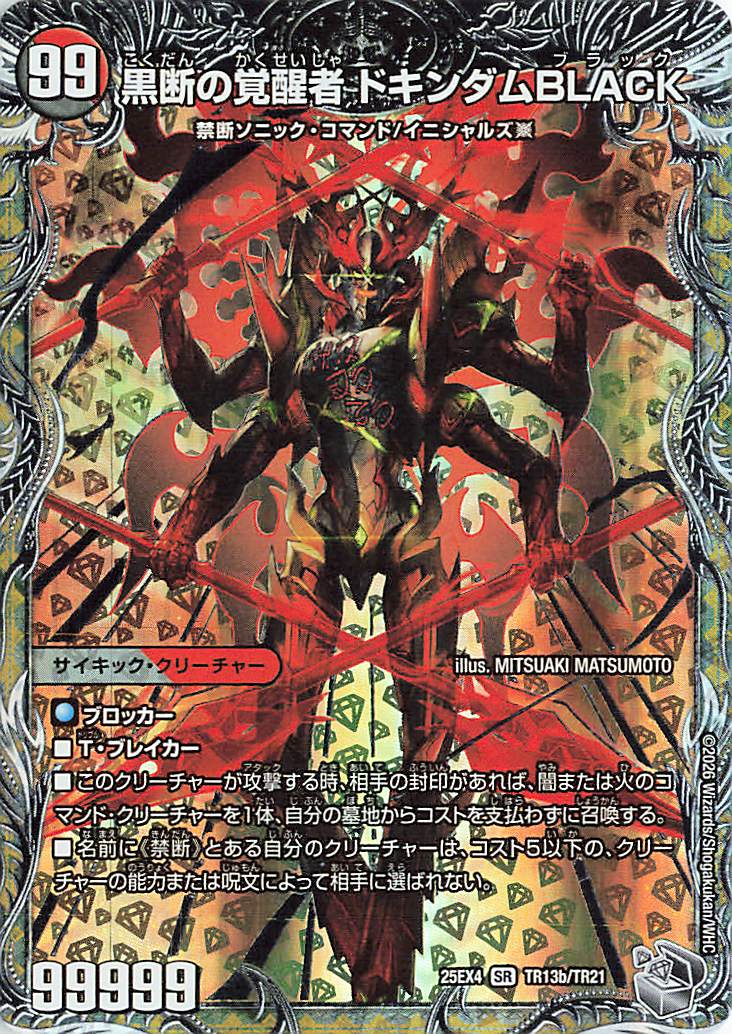 時空の鼓動ブラックX／黒断の覚醒者ドキンダムBLACK【SR】｛TR13b/TR21/TR13a/TR21｝［25EX4］