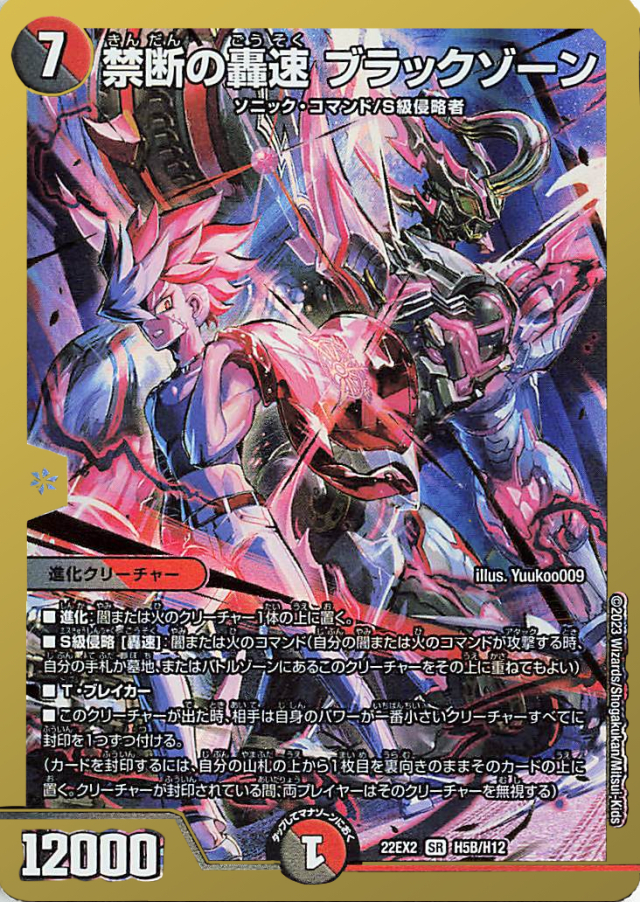 禁断の轟速ブラックゾーン【SR】｛H5B/H12｝［DM22EX2］