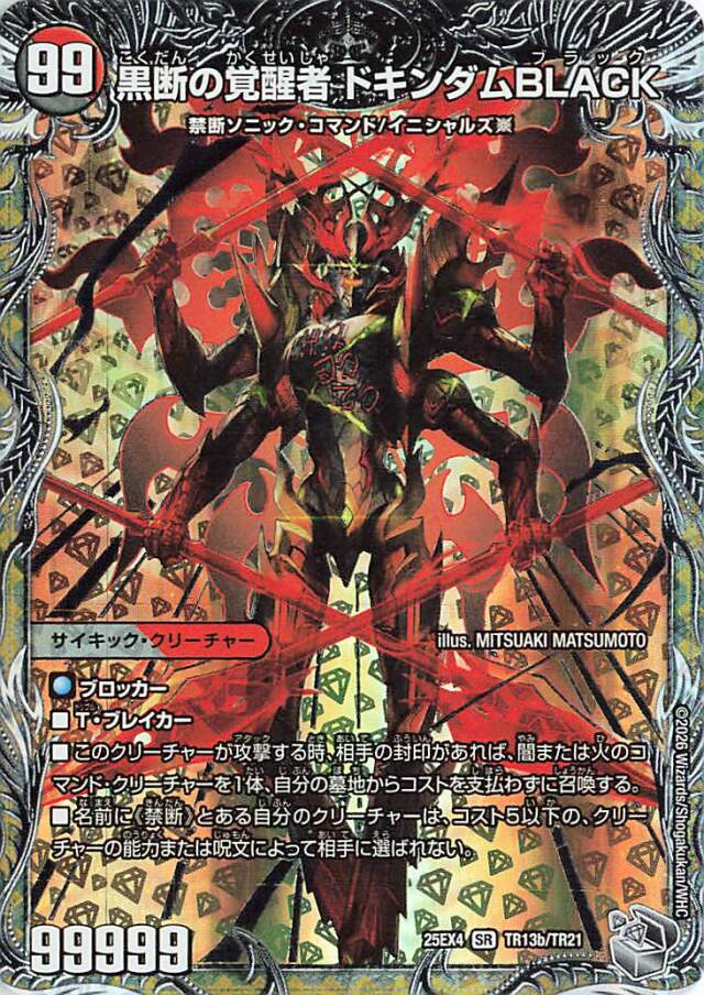 時空の鼓動ブラックX／黒断の覚醒者ドキンダムBLACK【SR】｛TR13b/TR21/TR13a/TR21｝［25EX4］