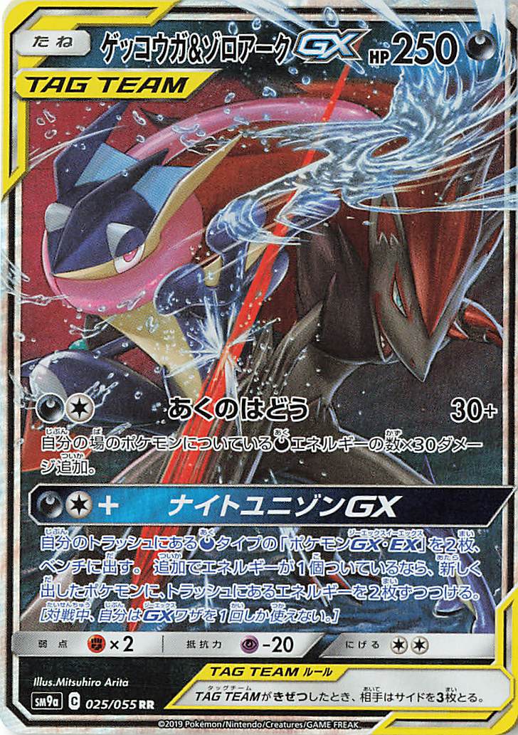 ゲッコウガ＆ゾロアークGX【RR】｛025/055｝［SM9a］