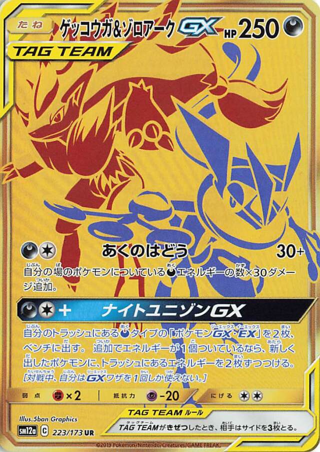 ゲッコウガ＆ゾロアークGX【UR】｛223/173｝［SM12a］