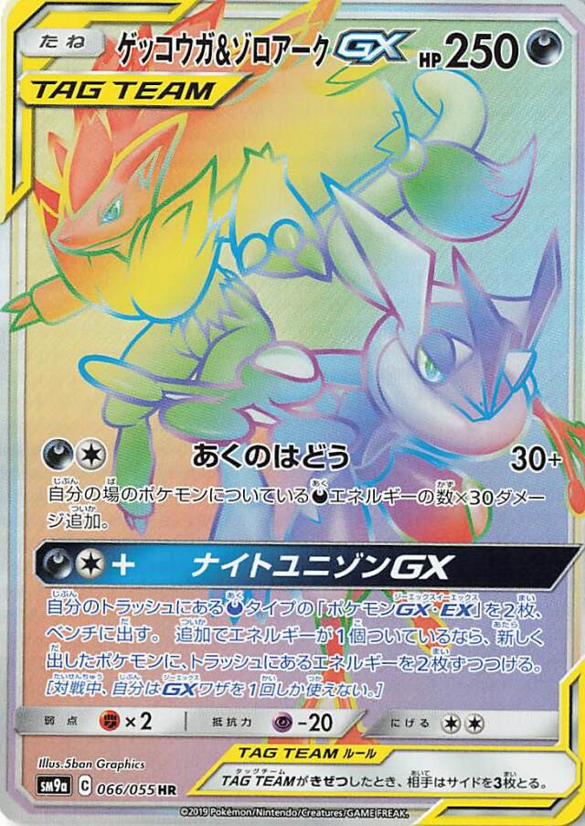ゲッコウガ＆ゾロアークGX【HR】｛066/055｝［SM9a］