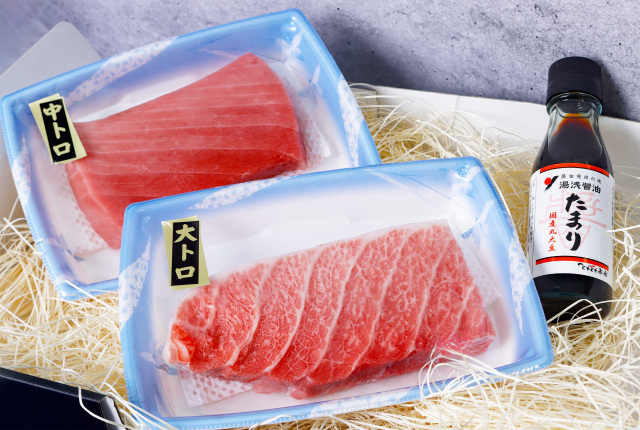 中トロページ① ギフト 送料無料 本まぐろ大トロ（約100g）・中トロ（約200g）セット