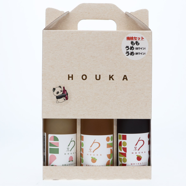 湯浅ワイナリー 勹果（ほうか） 梅桃セット（180ml×3本）紀州うめ