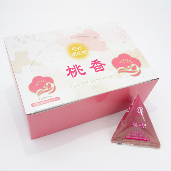 【いなみの里梅園】紀州南高梅　桃香（12粒入） 桃果汁入り梅干・塩分5％