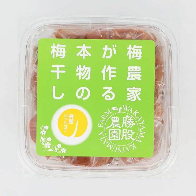 勝股農園　つぶれ梅減塩蜂蜜3％