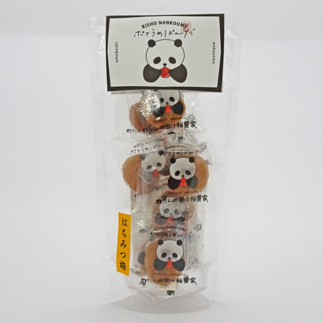 【ぷらむ工房】紀州南高梅　ポケうめパンダ　はちみつ梅干（10粒入）【包装不可】