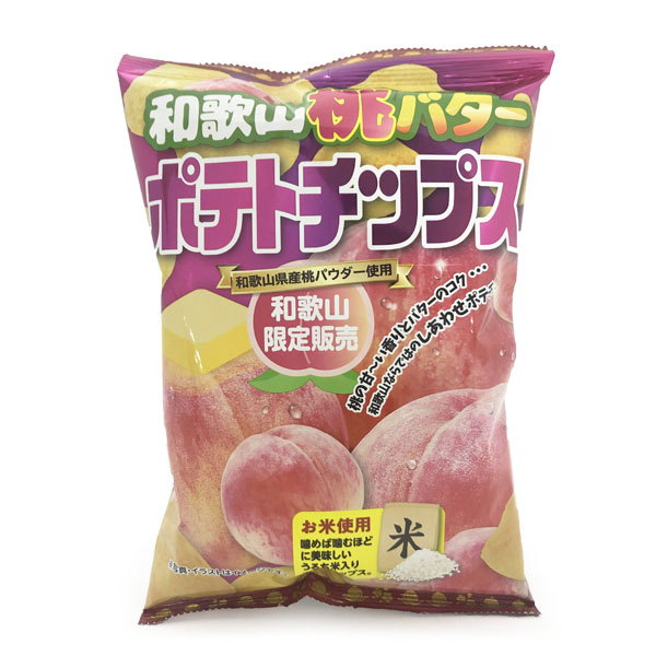 名産　桃ポテトチップス