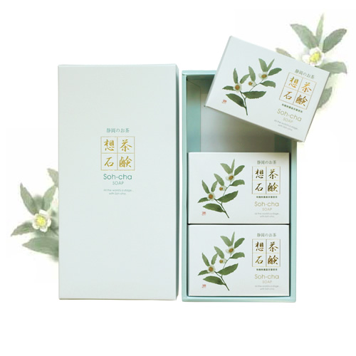 ご贈答やプレゼントにも想茶石鹸３個セット