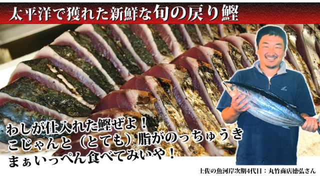 戻り鰹トロタタキセット　魚河岸
