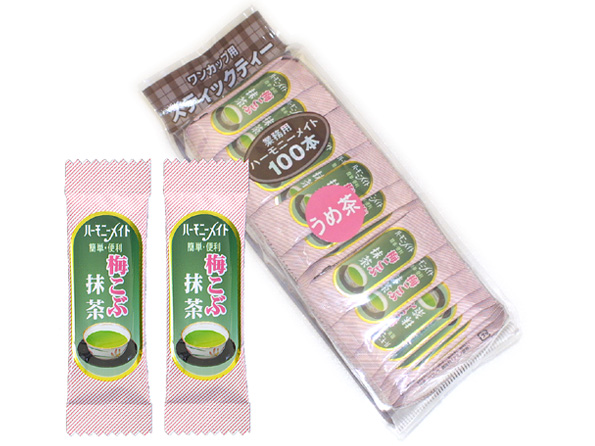 ハーモニーメイト　梅こぶ抹茶　100本