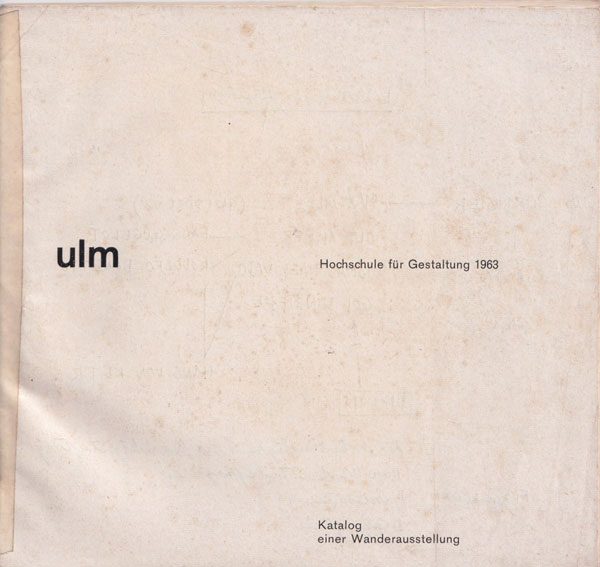 ulm Hochschule fur Gestaltung 1963