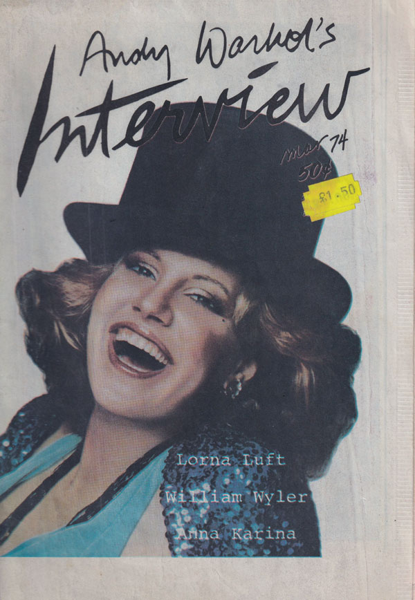 Interview by Andy Warhol 1974 March