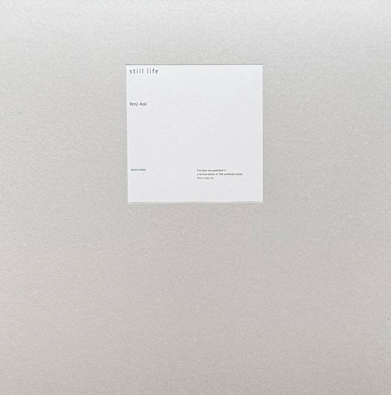 Kenji Aoki: still life [First Edition]