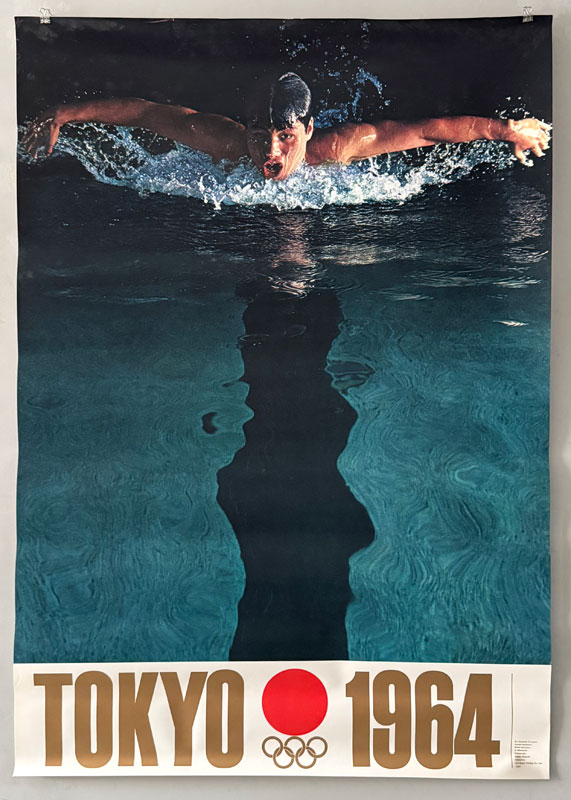 東京オリンピック公式ポスター　第3号　水泳　亀倉雄策