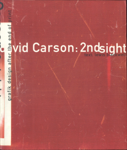 David Carson: 2ndsight - grafik design after the end of print