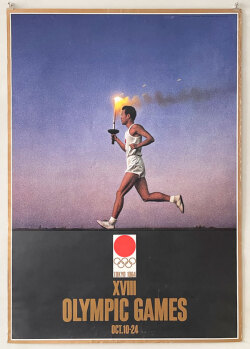 最新コレックション 1964年 東京オリンピック 陸上 B1 亀倉雄策 ポスター第2号 印刷物 Bindascollection Com