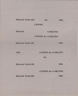 Deborah Turbeville: Comme des Garcons 1981