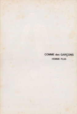COMME des GARCONS HOMME PLUS No.1 1985