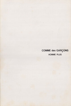 COMME des GARCONS HOMME PLUS No.3 1986