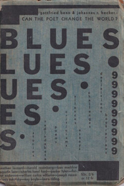 Blues: A Magazine of New Rhythms Vol.I no.9