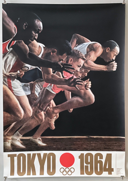 【希少レア】1964年 東京オリンピック　公式　特大ポスター  100×70cm 希少レア】1964年 東京オリンピック 公式 特大ポスター 100×70cm