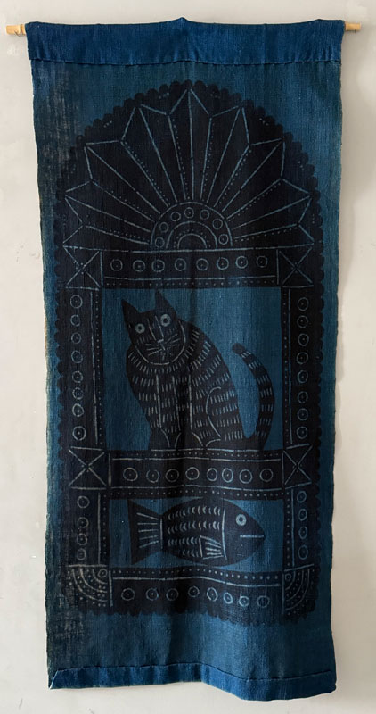 古書古本 Totodo：柚木沙弥郎 型染麻のれん