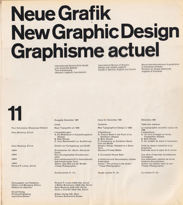 Neue Grafik ノイエ・グラフィーク  全巻 Neue Grafik ノイエ・グラフィーク 全巻 - メルカリ