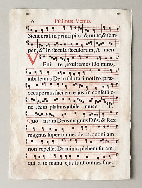 古書古本 Totodo:18世紀の交唱聖歌楽譜 各頁（ヴェネチア, 18th