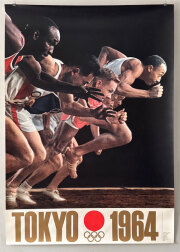 1964東京オリンピックポスター「水泳」 Yahoo!オークション - 東京オリンピック 1964年 昭和39年 ポスター 水