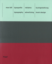Max Bill: typografie reklame buchgestaltung