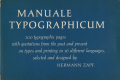 Manuale Typographicum : Hermann Zapf