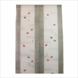 洛柿庵　本格のれん　すかし金魚　本麻　手描き　ろうけつ染め　夏