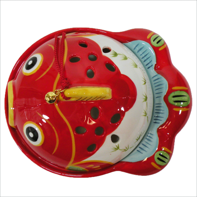 おっとっと とと丸 蚊遣器 レア 懸賞当選品 山口陶器店|薬師窯 金魚型の蓋付き蚊取り器 特価で通販