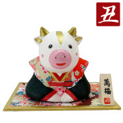 干支　丑年　牛　うし　ウシ　２０２１　令和３年　飾り　龍虎堂　リュウコドウ　日本