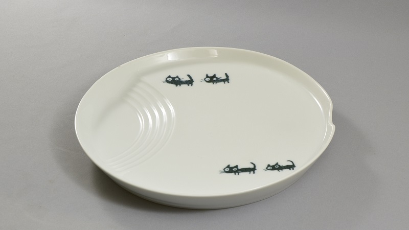有田焼 ヘルシー減塩プレート(子猫）