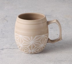 【Upcycled】Neo Clayマグカップ（麻乃葉模様）