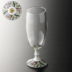 有田浪漫ビールグラス　ビートロ（薔薇）