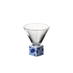 SAKE GLASS(正角)染付華唐草