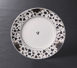 【Upcycled】Neo Clay洋皿　（手描墨絵唐草）