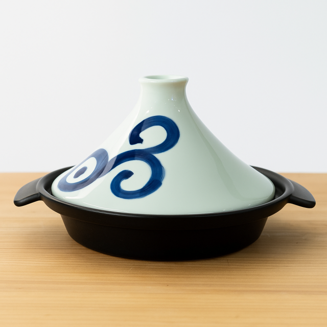 空焚きOK！直火・レンジ・オーブン調理可能～『有田焼ヘルシータジン鍋』