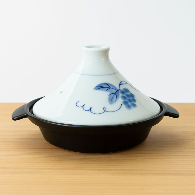 空焚きOK！直火・レンジ・オーブン調理可能～『有田焼ヘルシータジン鍋』