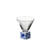SAKE GLASS(正角)染付華唐草