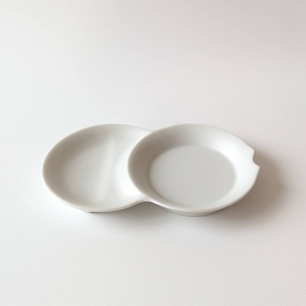 ヘルシー二品取り皿（ホワイト）
